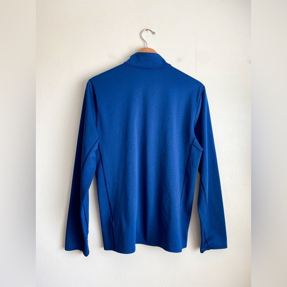Patagonia Mens Capilene Baselayer Midweight Blue Quarter Zip Pullover Polartec M - Picture 3 of 7